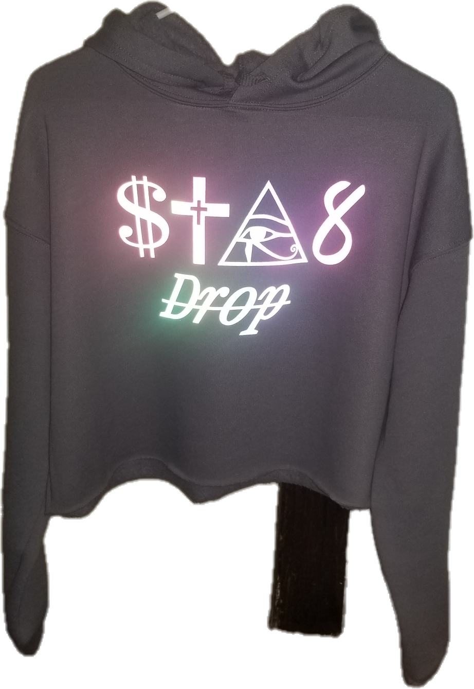 illusion crop hoodie
